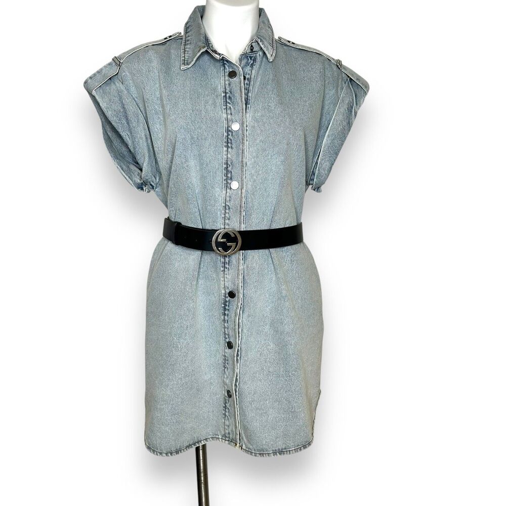 Authentic Gucci 368186 Interlocking Buckle Black … - image 3